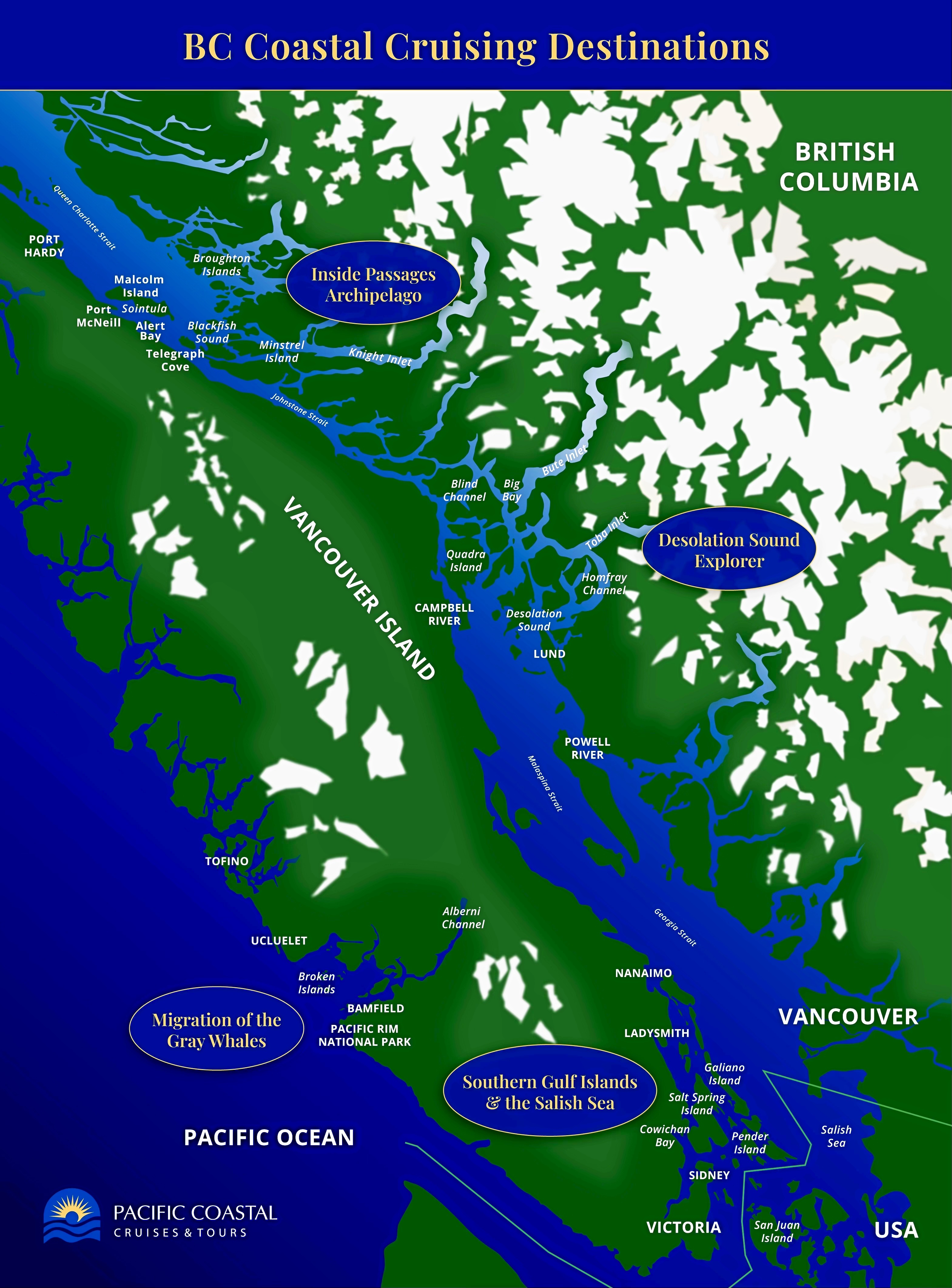 Pacific Coastal Cruises and Tours - Maps 6d8251874a2151e13afe8696e8432ca0 